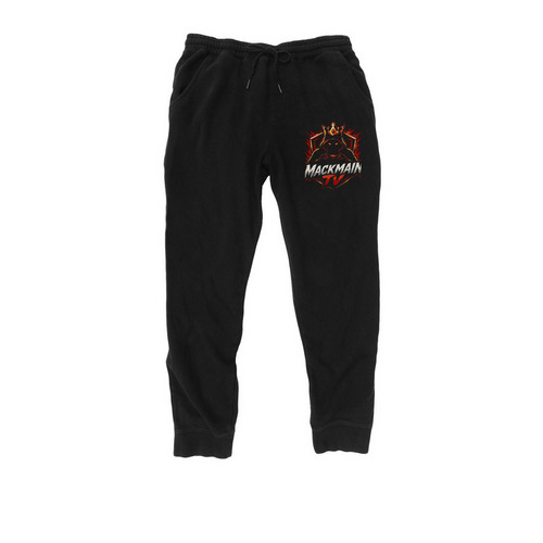 MackMainTV Printed Graphic Jogger&nbsp;, a Black Midweight Fleece Joggers