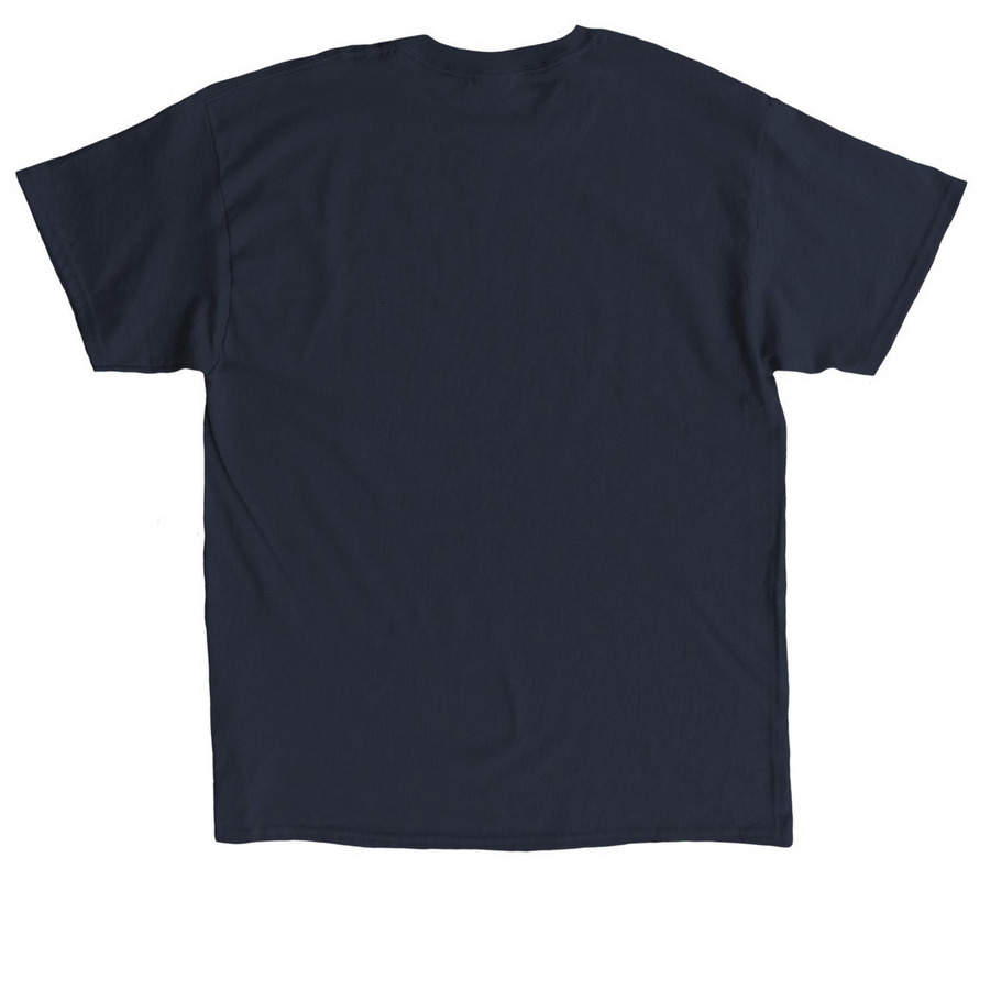 change starts with a conversation, a Navy Classic Unisex Tee (back-view)