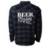 Beer and Ballet Flannel, a Charcoal Heather/ Black Unisex Flannel Shirt (back-view)