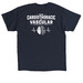 Heart Vascular, a Navy Classic Unisex Tee (back-view)