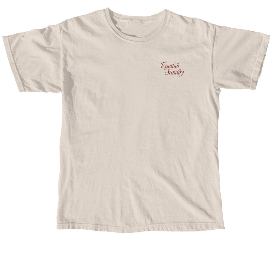 Together Sunday Checkerboard Tee, a Ivory Comfort Colors Unisex Tee