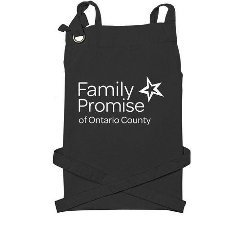 Cotton Canvas Apron, a Black Cotton Canvas Pocket Apron