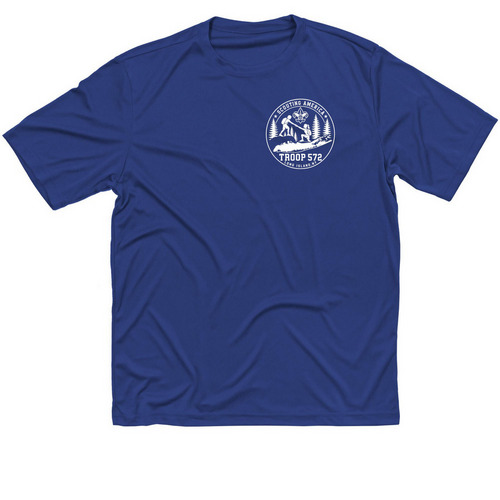 Troop 572 Athletic Shirts, a True Royal Classic Performance Tee