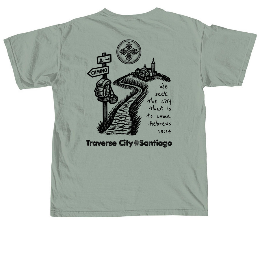 Grace Camino 2026, a Bay Comfort Colors Unisex Tee (back-view)
