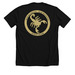 Gold Athletic T, a Solid Black Blend Premium Unisex Tee (back-view)