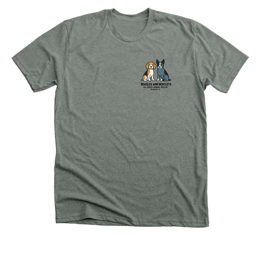 B&B New Logo Apparel, a Deep Heather Premium Unisex Tee