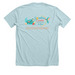 Sonshine Coastal Creations Tee, a Heather Ice Blue Premium Unisex Tee (back-view)
