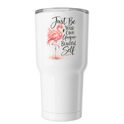 Be Your Own Beautiful Self, a White Insulated Tumbler