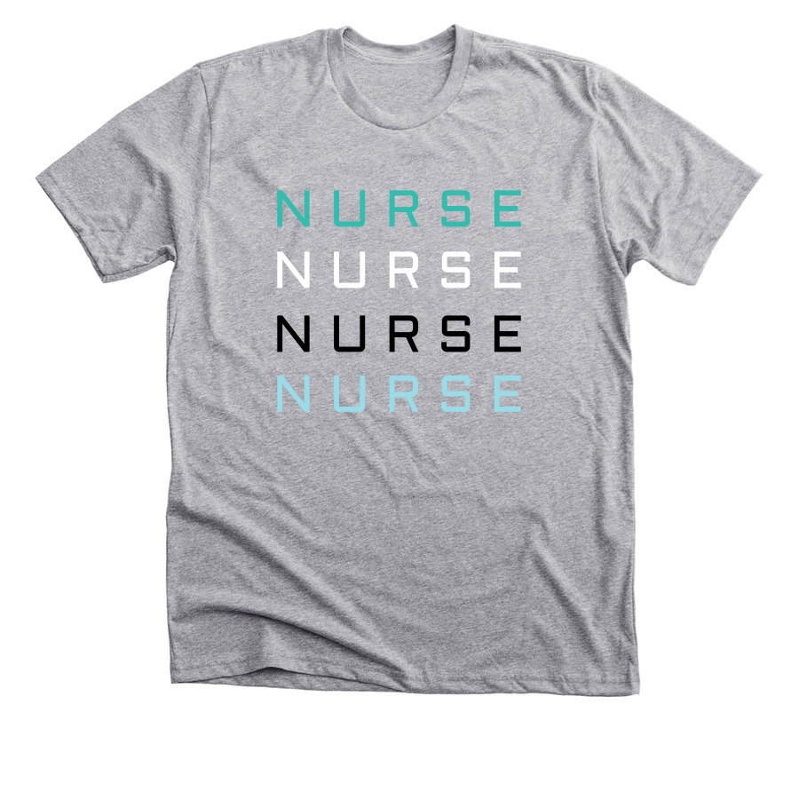 NURSE, a Athletic Heather Premium Unisex Tee