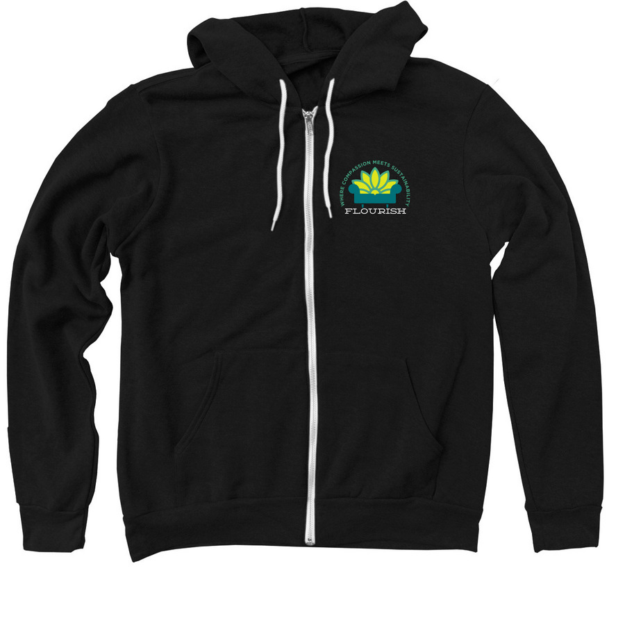 Flourish Merchandise&nbsp;, a Black Zip Up Hoodie