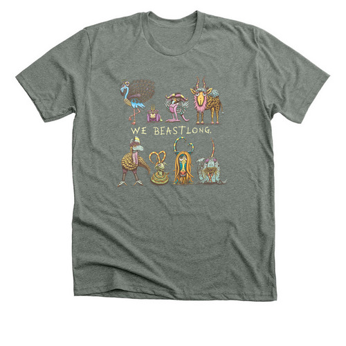 Tiny Beast Adventures, a Deep Heather Premium Unisex Tee
