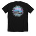 123 Burst, a Solid Black Blend Premium Unisex Tee (back-view)
