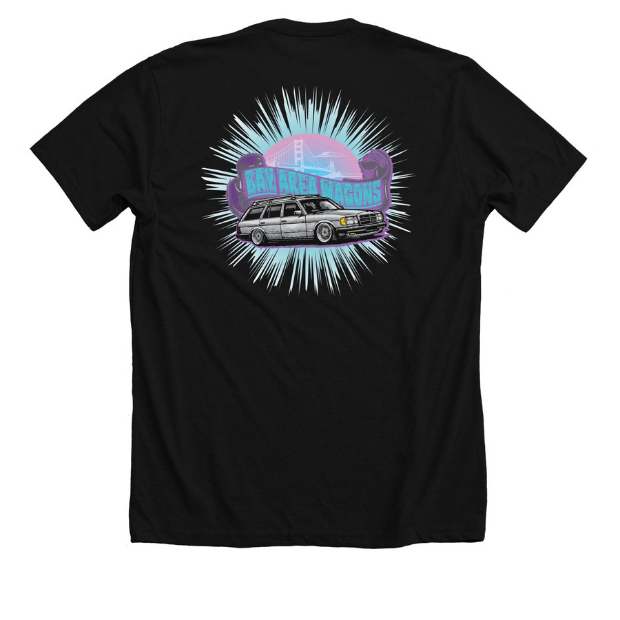 123 Burst, a Solid Black Blend Premium Unisex Tee (back-view)