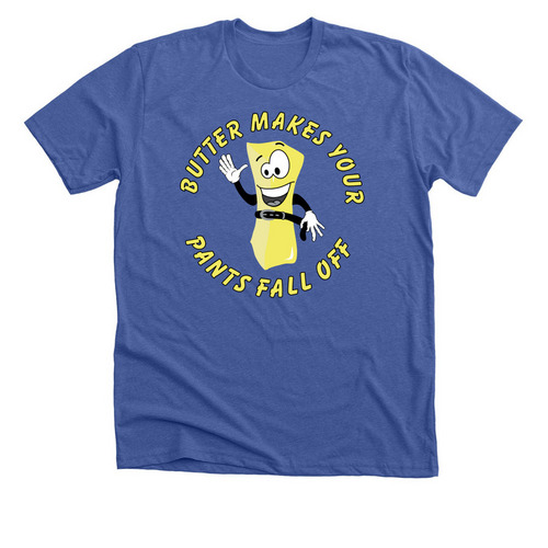 Butter Bob T-Shirts, a Solid True Royal Premium Unisex Tee