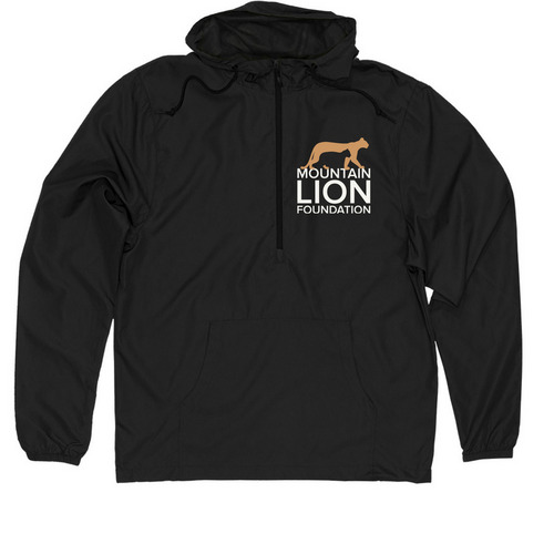 Mountain Lion Zip Jacket, a Black Quarter-Zip Windbreaker
