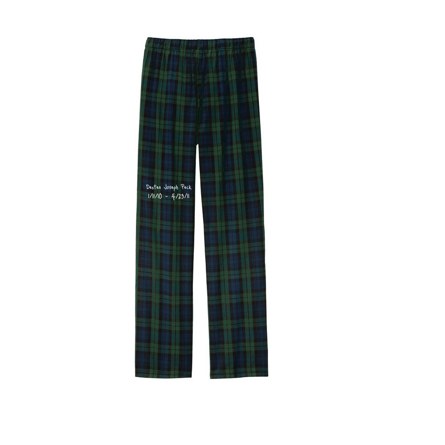 DJP (Pajama Pants) 2026, a Forest Green/ Team Navy Flannel Pajama Pant (back-view)
