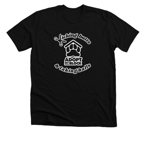 Kicking Butts & Taking Balls (Light), a Solid Black Blend Premium Unisex Tee