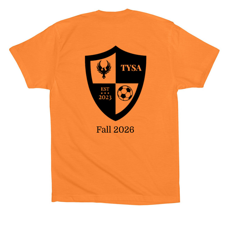 U10B Bauer, a Burnt Orange Premium Cotton Tee (back-view)