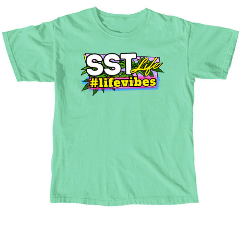 SSTLife #Lifevibes (Vibes Baby), a Island Reef Comfort Colors Unisex Tee