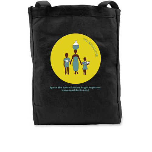Spark2Shine, a Black Recycled Cotton Tote Bag