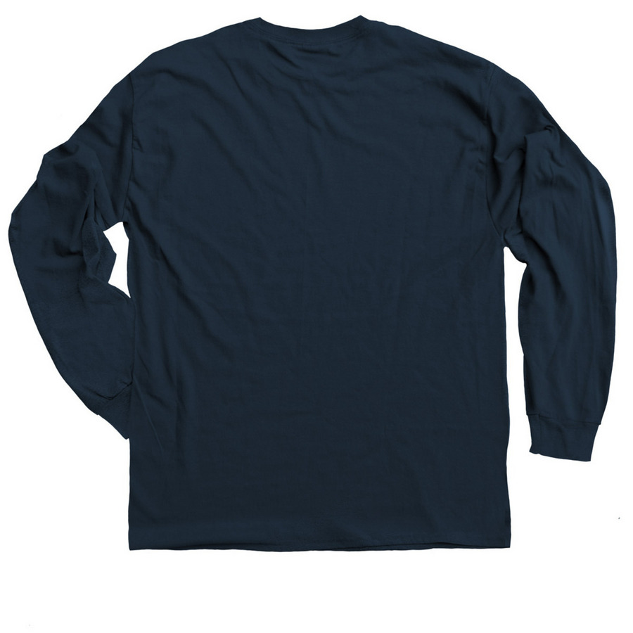 Page Primary Classic Collection - Red Logo, a Navy Classic Long Sleeve Tee (back-view)