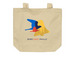 Bird Safe Schools, a Oyster Organic Cotton Tote Bag (back-view)