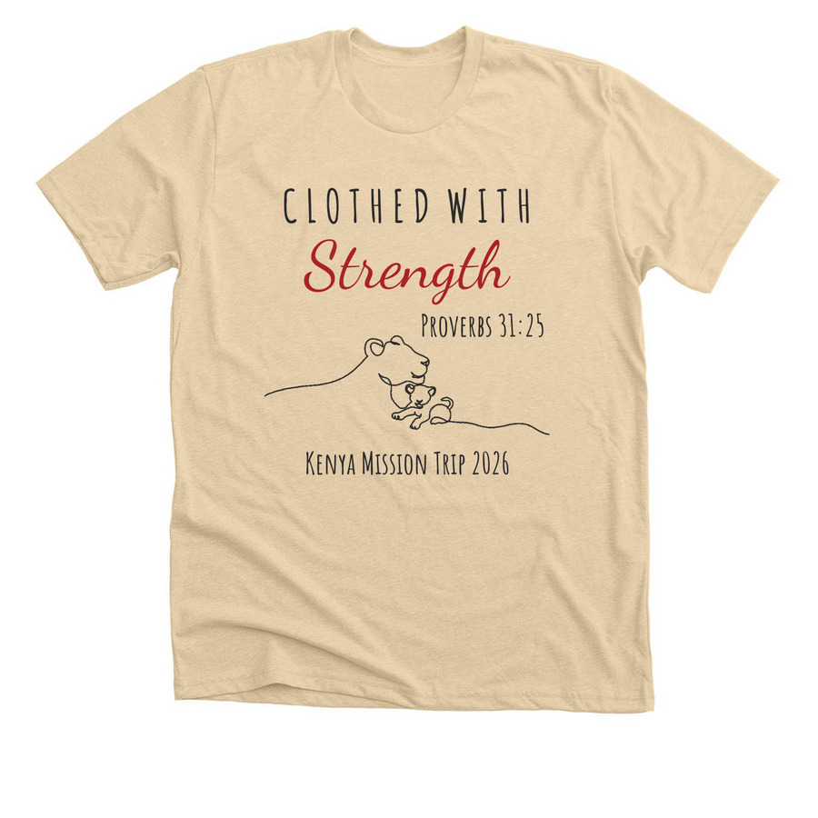 Send Aryanna & Tori to Kenya, a Heather Soft Cream Premium Unisex Tee