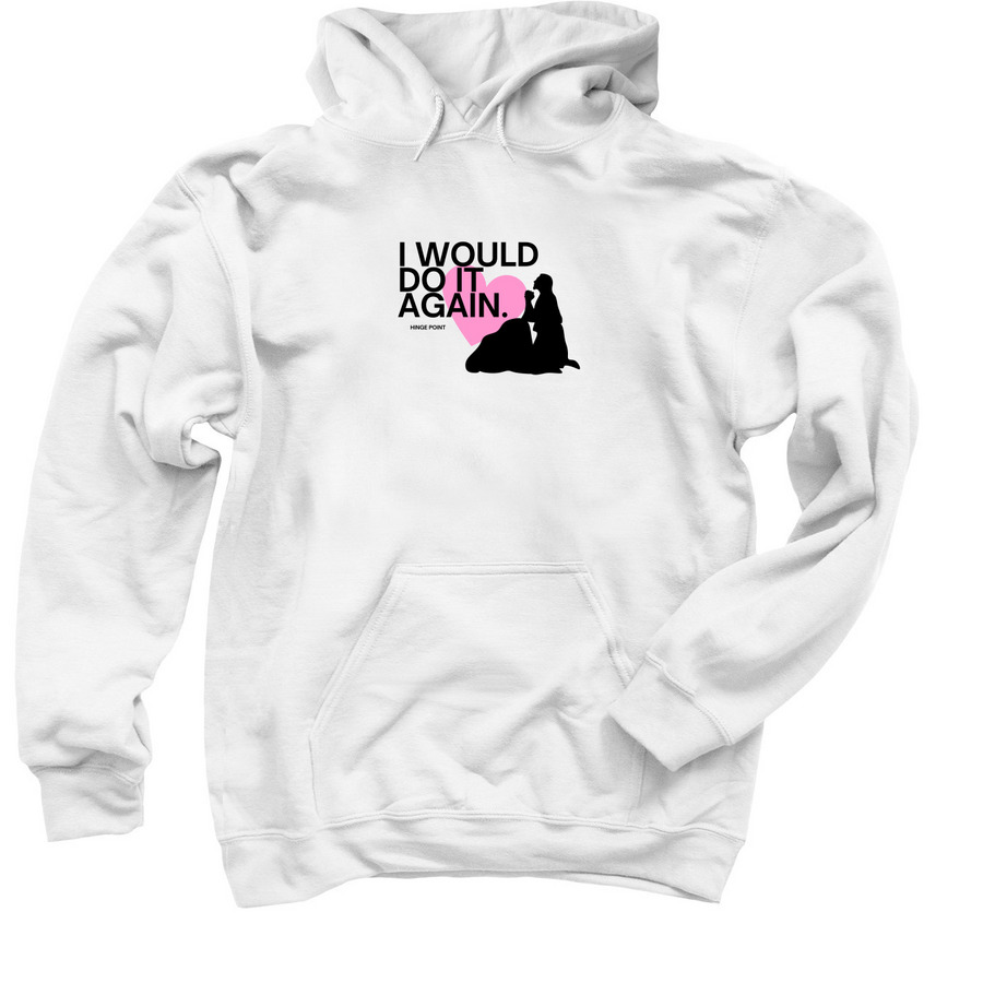 Me + You (light colors), a White Pullover Hoodie