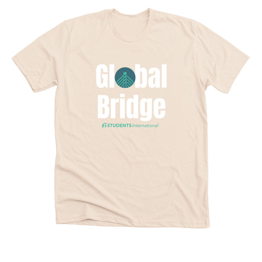 Global Bridge Year 1 Tshirt 2025, a Heather Soft Cream Premium Unisex Tee