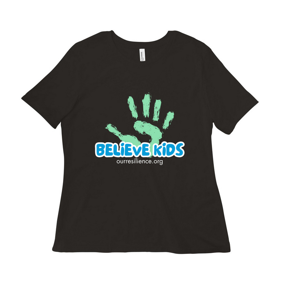 BELIEVE KIDS Adult Tops, a Black Women?s Relaxed Cotton Tee