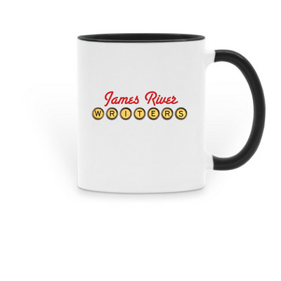 James River Writers Mug, a Black Two-Tone Ceramic Mug