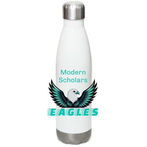 Hydrate & Elevate, a White Stainless Steel Water Bottle
