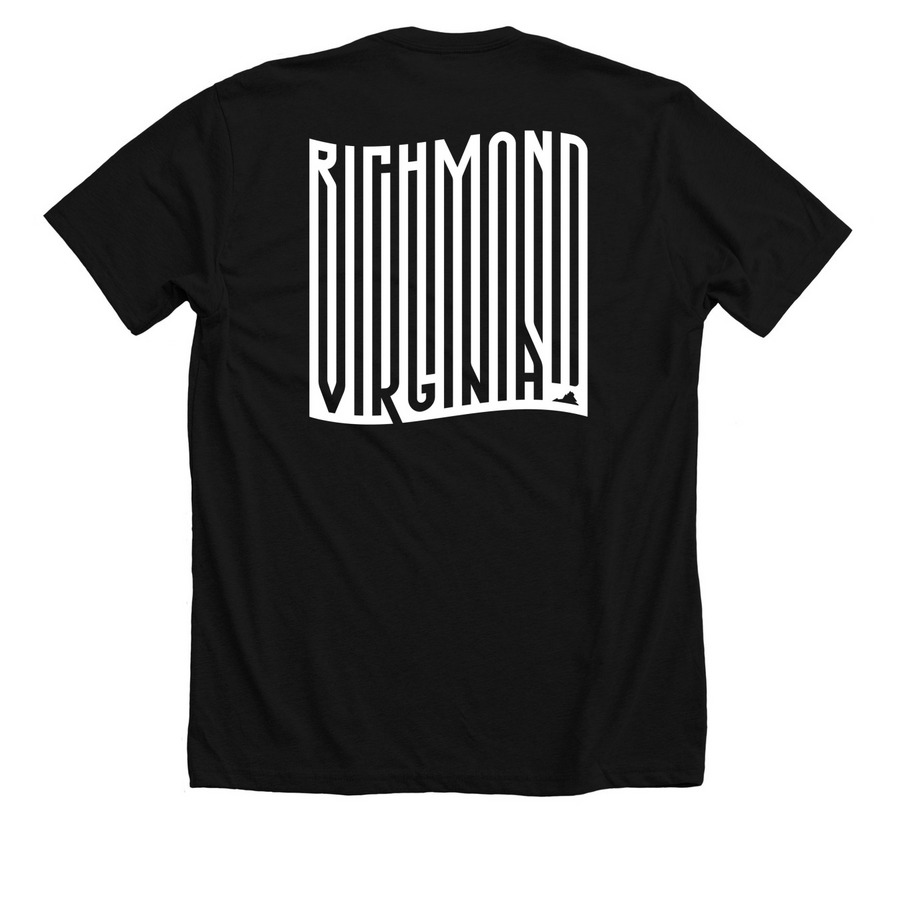 Op804b on black, a Solid Black Blend Premium Unisex Tee (back-view)