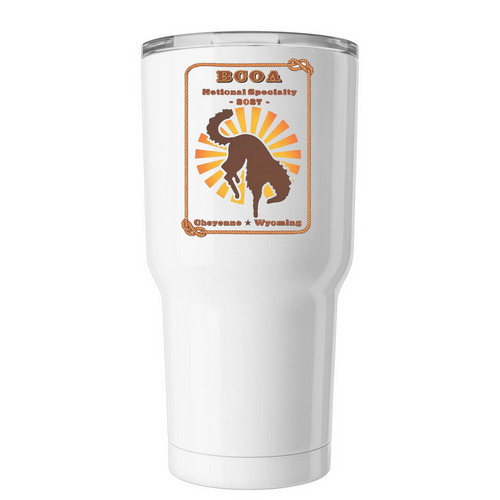 Cowboy Tumbler 2027, a White Insulated Tumbler