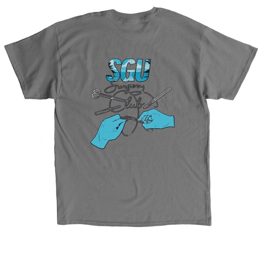 SGU Surgery Club, a Charcoal Classic Unisex Tee (back-view)