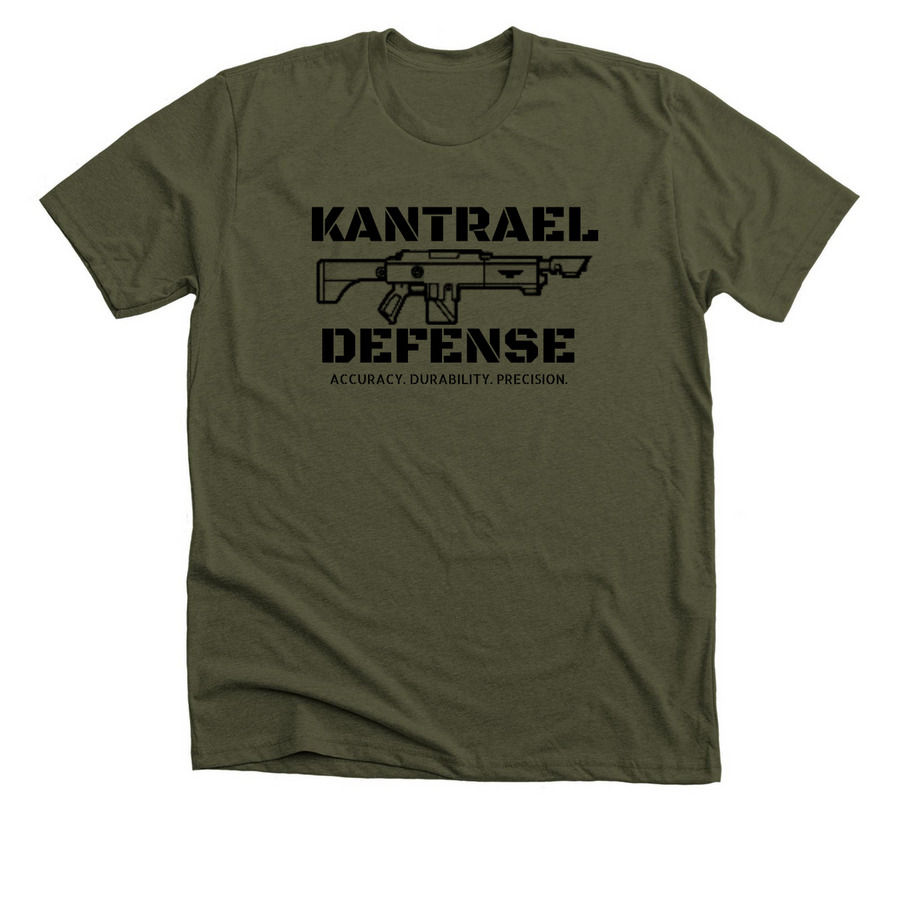 KANTRAEL DEFENSE, a Heather Military Green Premium Unisex Tee