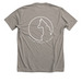 Updated Timeless Dog Tee, a Heather Stone Premium Unisex Tee (back-view)