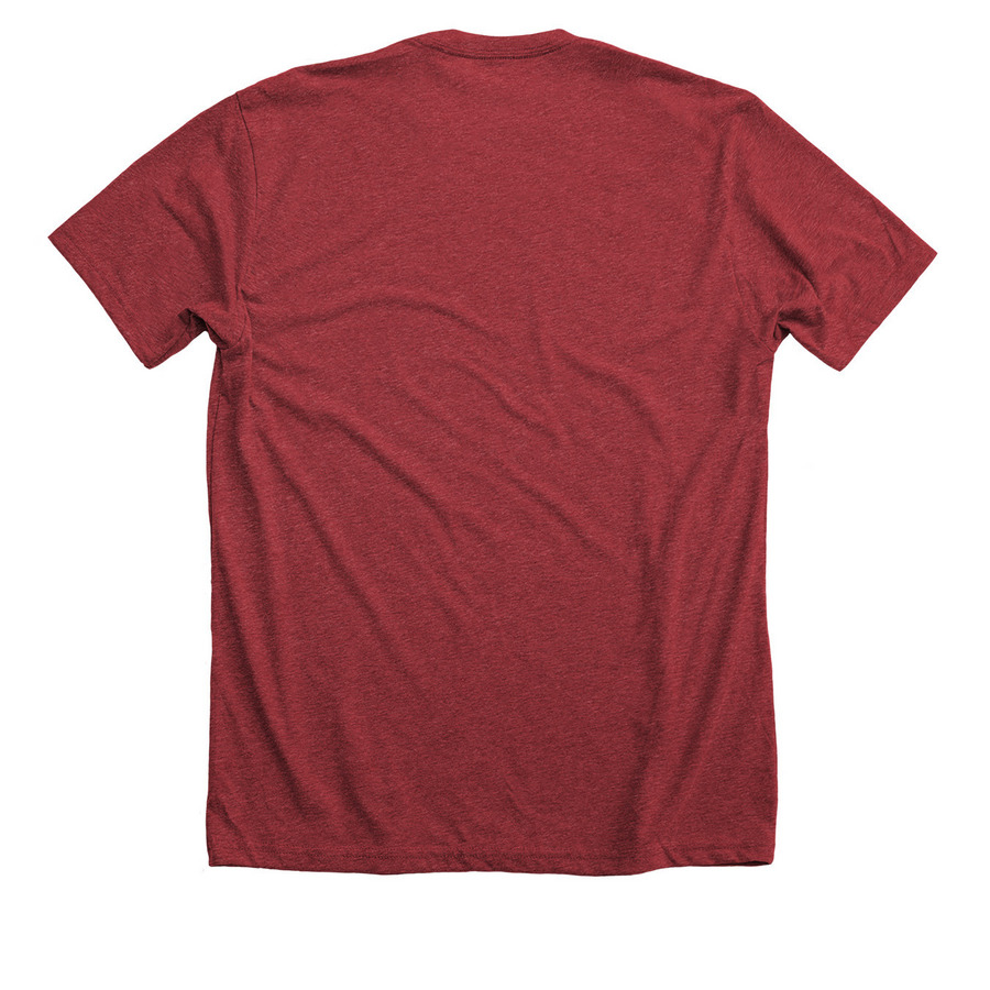 Got Goldens? Series, a Heather Canvas Red Premium Unisex Tee (back-view)