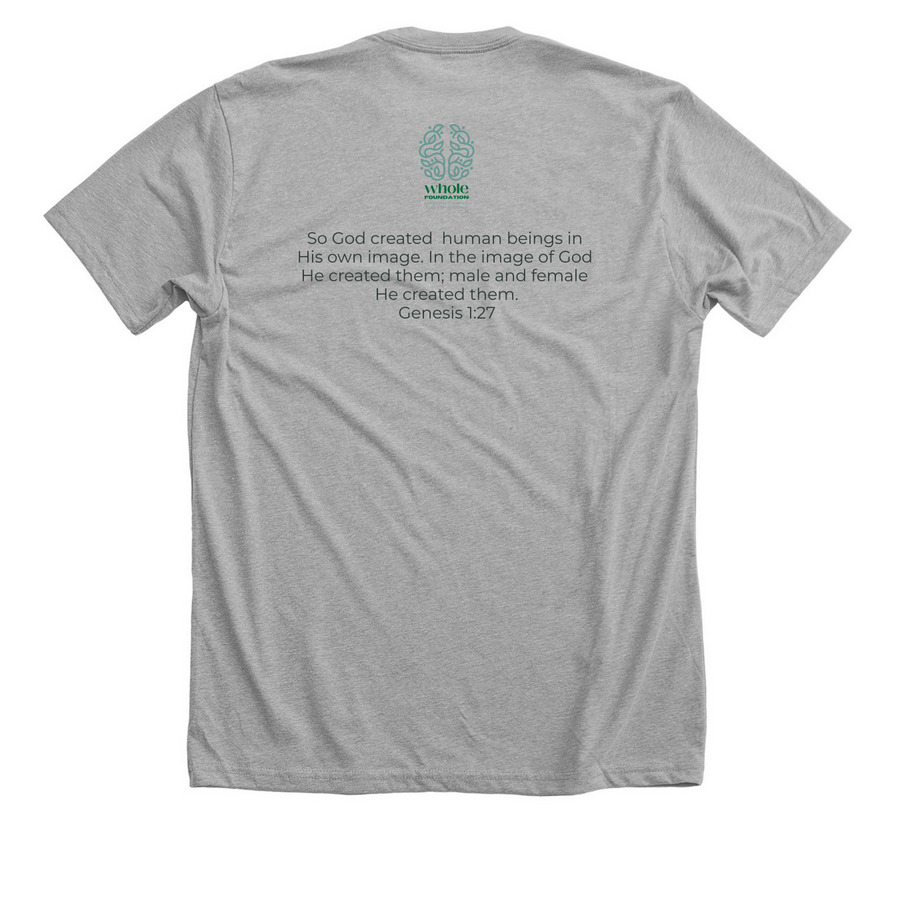 Whole Foundation, a Athletic Heather Premium Unisex Tee (back-view)