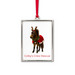 Bison Ornament, a White Silver Portrait Frame Ornament