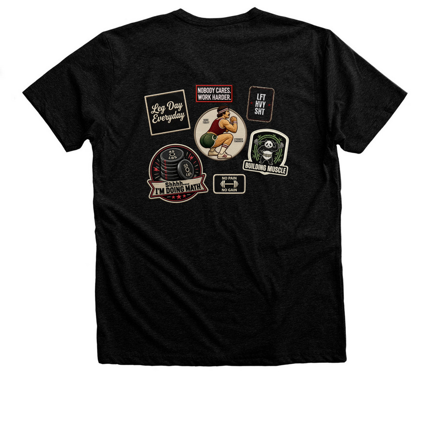 CrossFit Bexley, a Black Heather Premium Unisex Tee (back-view)