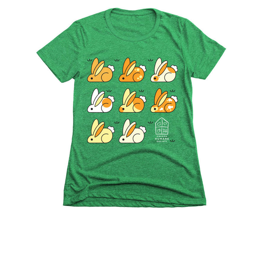 Rabbit Field, a Kelly Green Women's Slim Fit Tee
