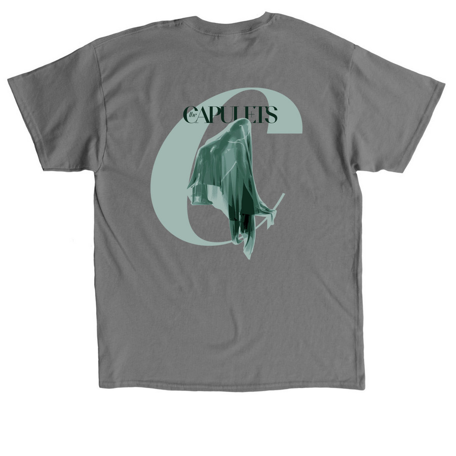 Capulets Graphic Tee, a Charcoal Classic Unisex Tee (back-view)