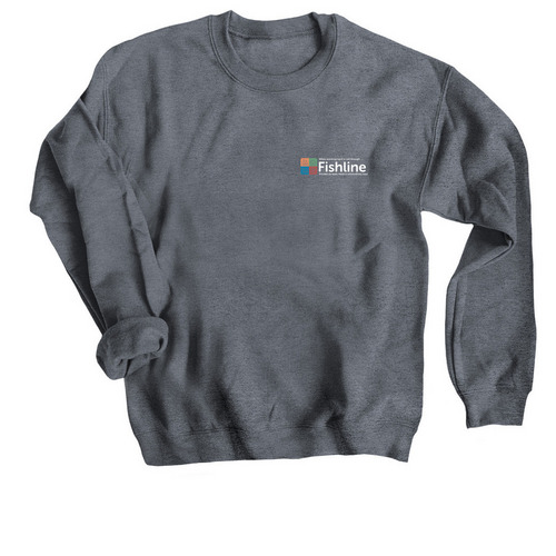 Sweatshirts with White Logo, a Dark Heather Crewneck Sweatshirt