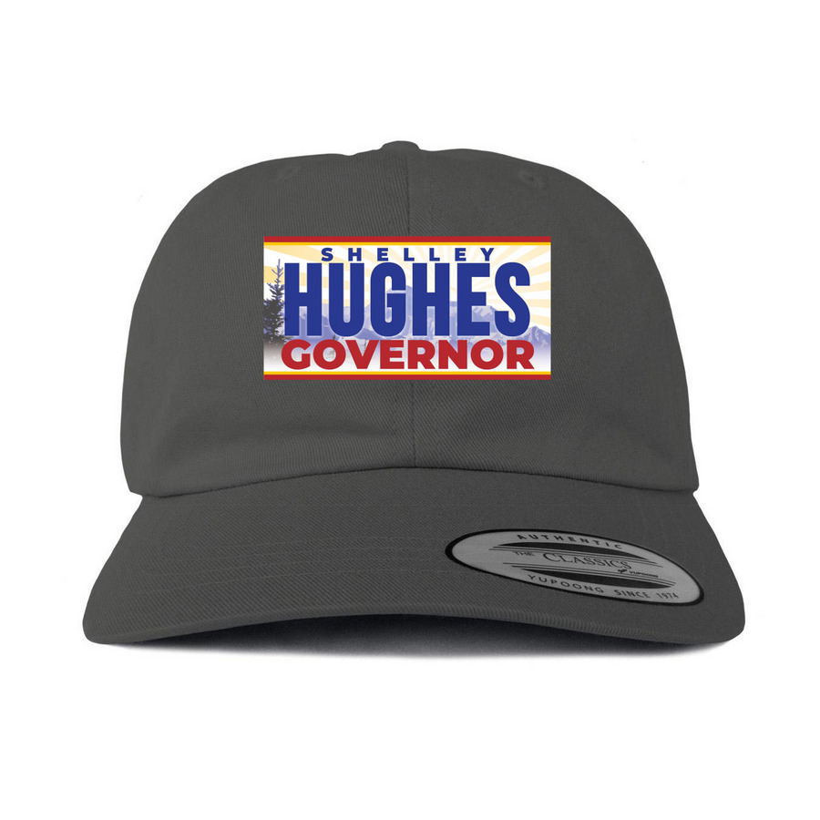 CHOOSE HUGHES Headwear, a Dark Gray Printed Classic Baseball Cap