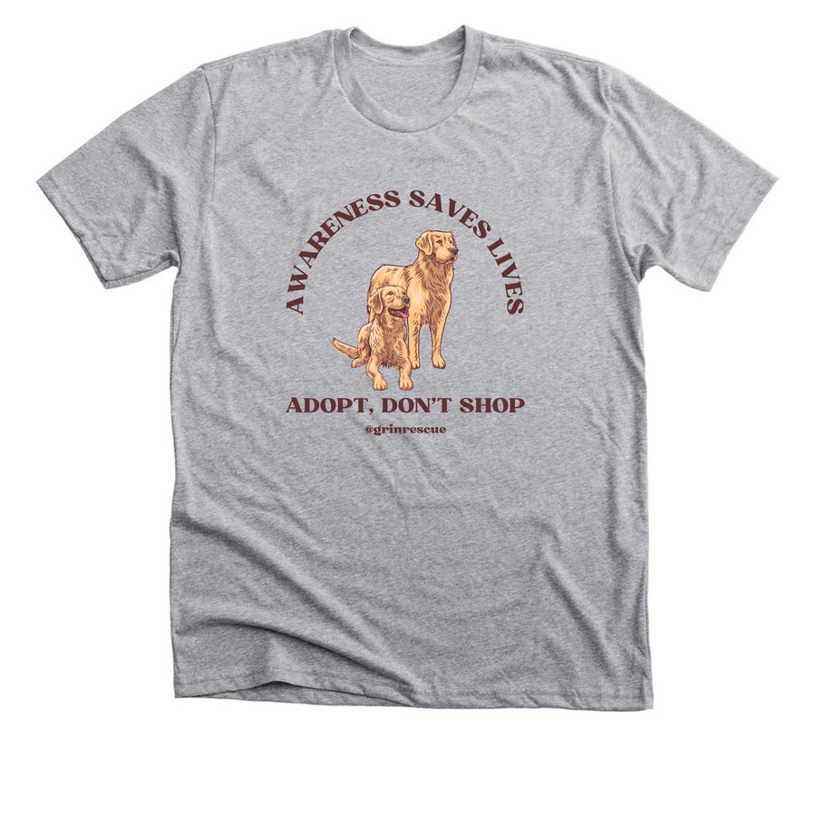 Awareness Saves Lives, a Athletic Heather Premium Unisex Tee