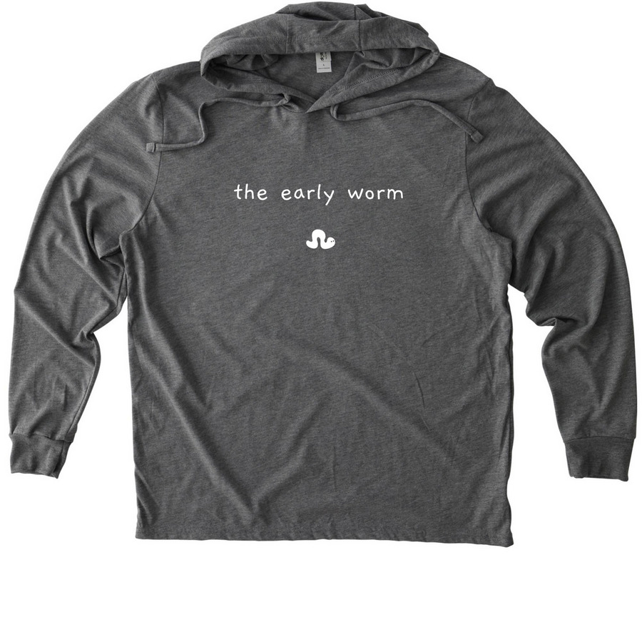 the early worm, a Aluminum Grey Allmade Eco Triblend Hoodie Tee