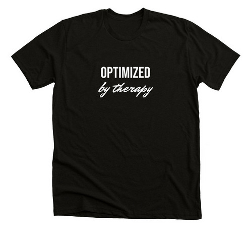 Optimistic, a Solid Black Blend Premium Unisex Tee