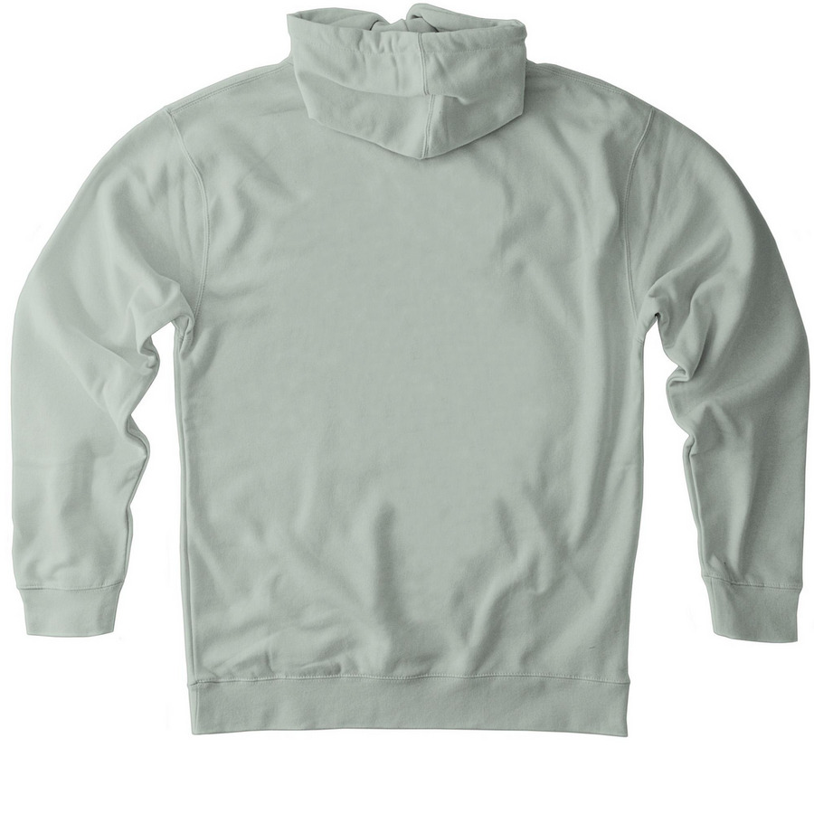 IF LOST PLEASE RETURN TO THE LIBRARY, a Dusty Sage Heavyweight Pullover Hoodie (back-view)
