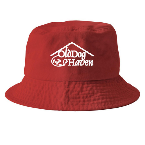 Old Dog Haven hats, a Red Printed Bucket Hat